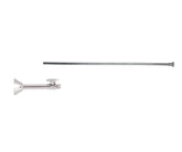 Toilet Supply Kit - Brass Oval Handle with 1/4 Turn Ball Valve (MT317-NL) - Straight Sweat, Flat Head Riser